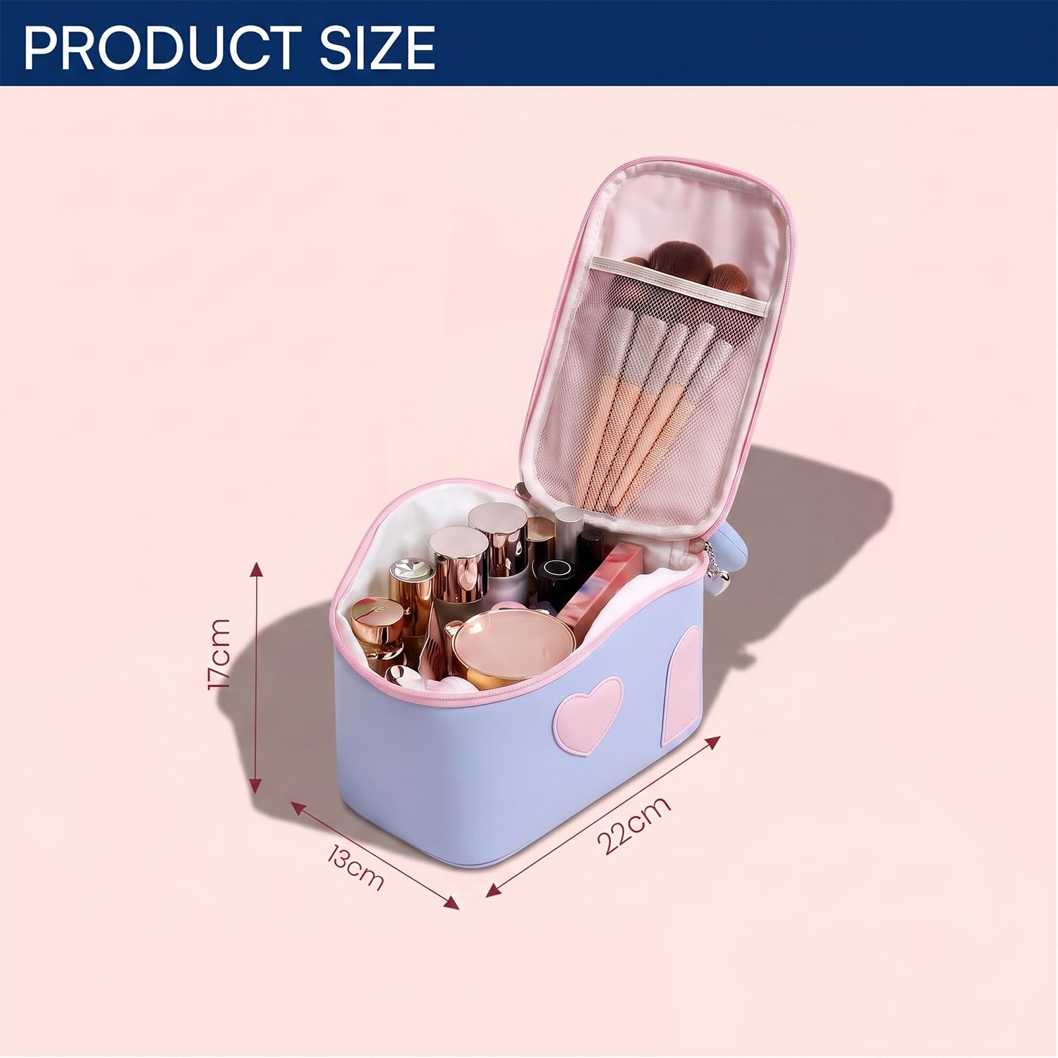 Large Capacity Makeup Bag for Women, Portable Cosmetic Organizer