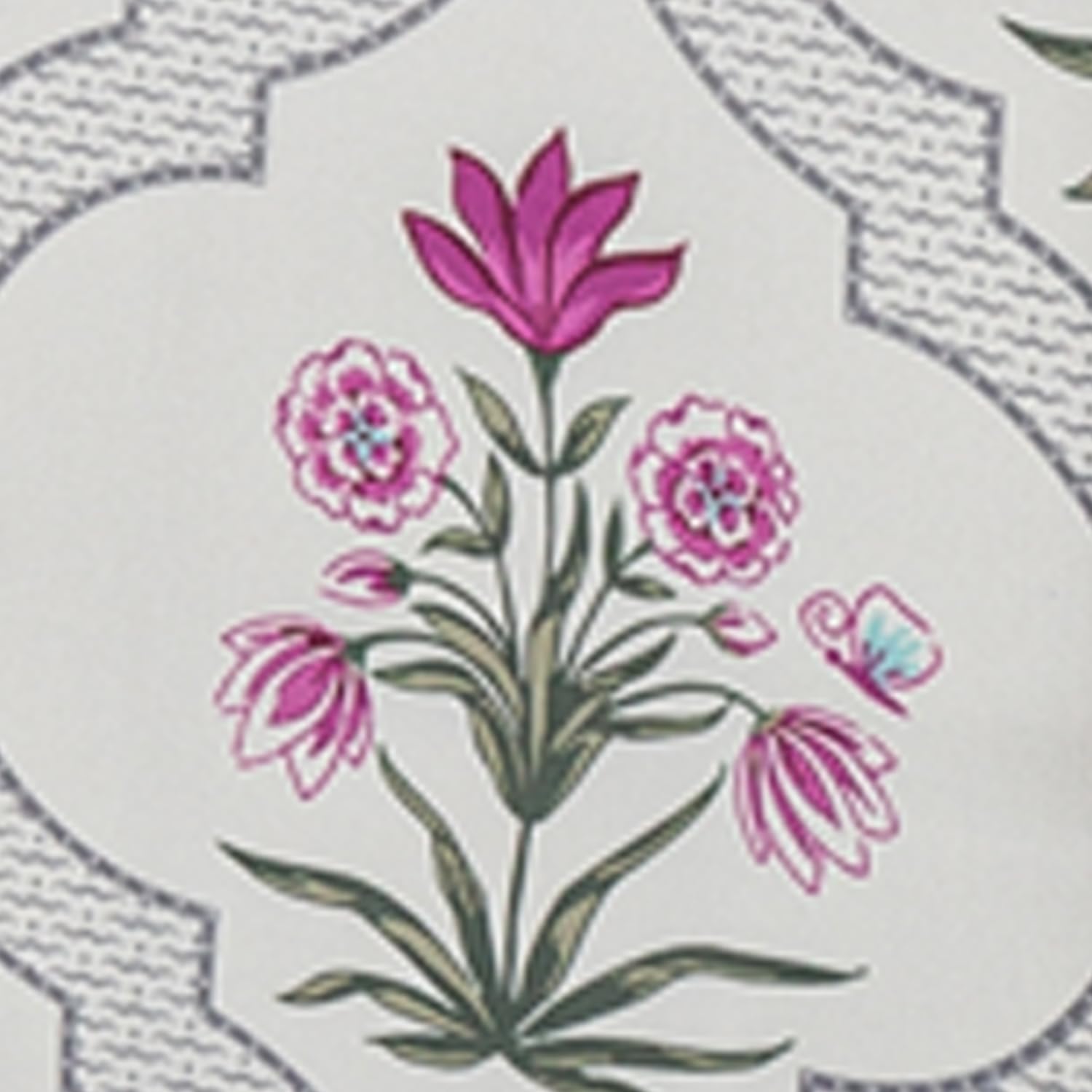 Elastic Chair Cover Stretch Removable Washable Short Dining Chair Cover (Mughal Buta)