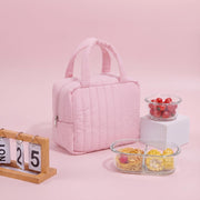 Striped Design Soft Insulated Lunch Bag