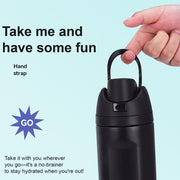 Sippease Insulated Stainless Steel Water Bottle with Straw (950 ML)