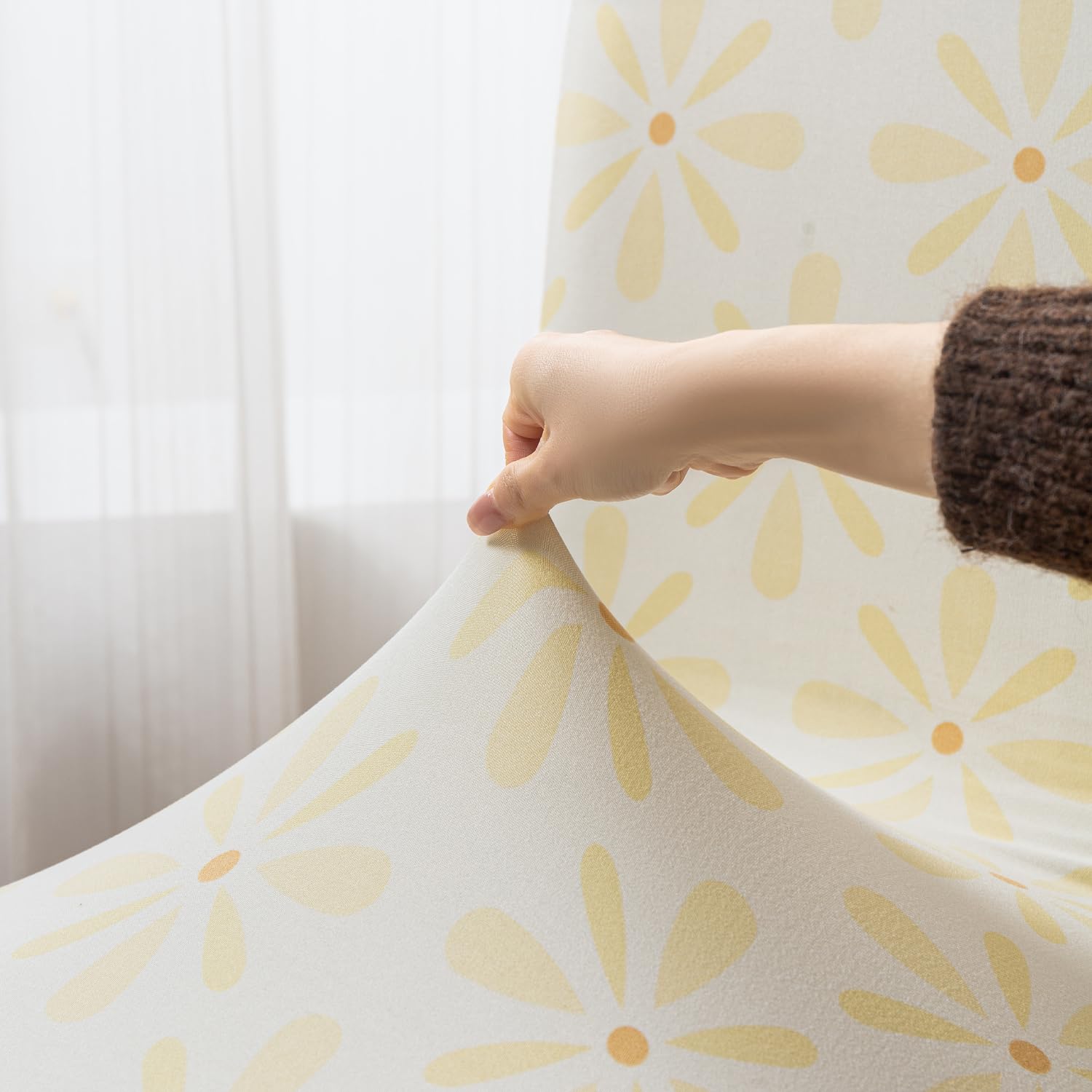 Elastic Chair Cover Stretch Removable Washable (Sunny Bloom)
