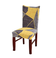 Elastic Chair Cover (Yellow Grey Prism)