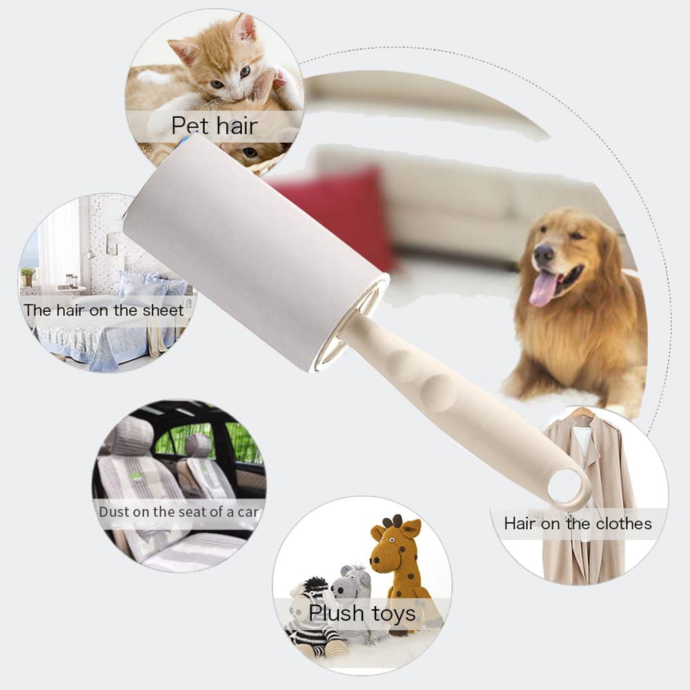 Lint Roller 10cm Sheet Set of 3 Rolls 180 Sheets, 60 Sheets Each roll- Horn Bill