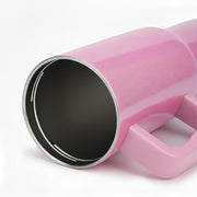 Stylish Stainless Steel Tumbler with Lid, Handle & Straws - (1200 ML)