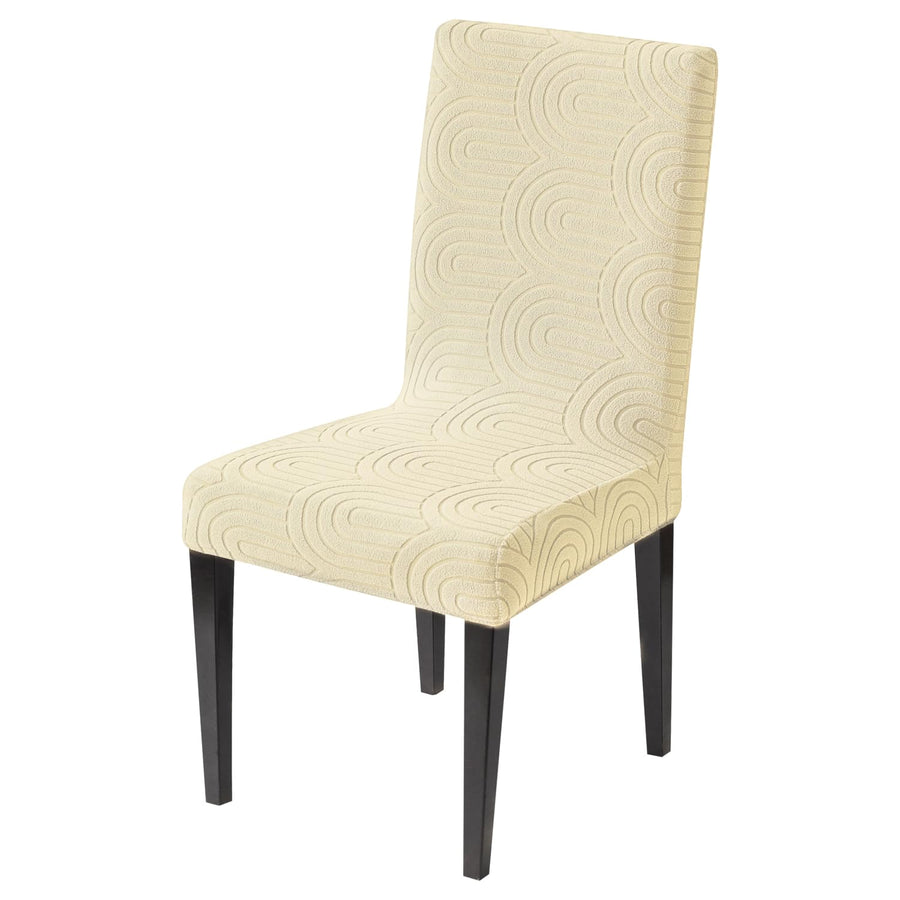 Premium Stretch Chair Cover – 220 GSM Jacquard Fabric (Beige)