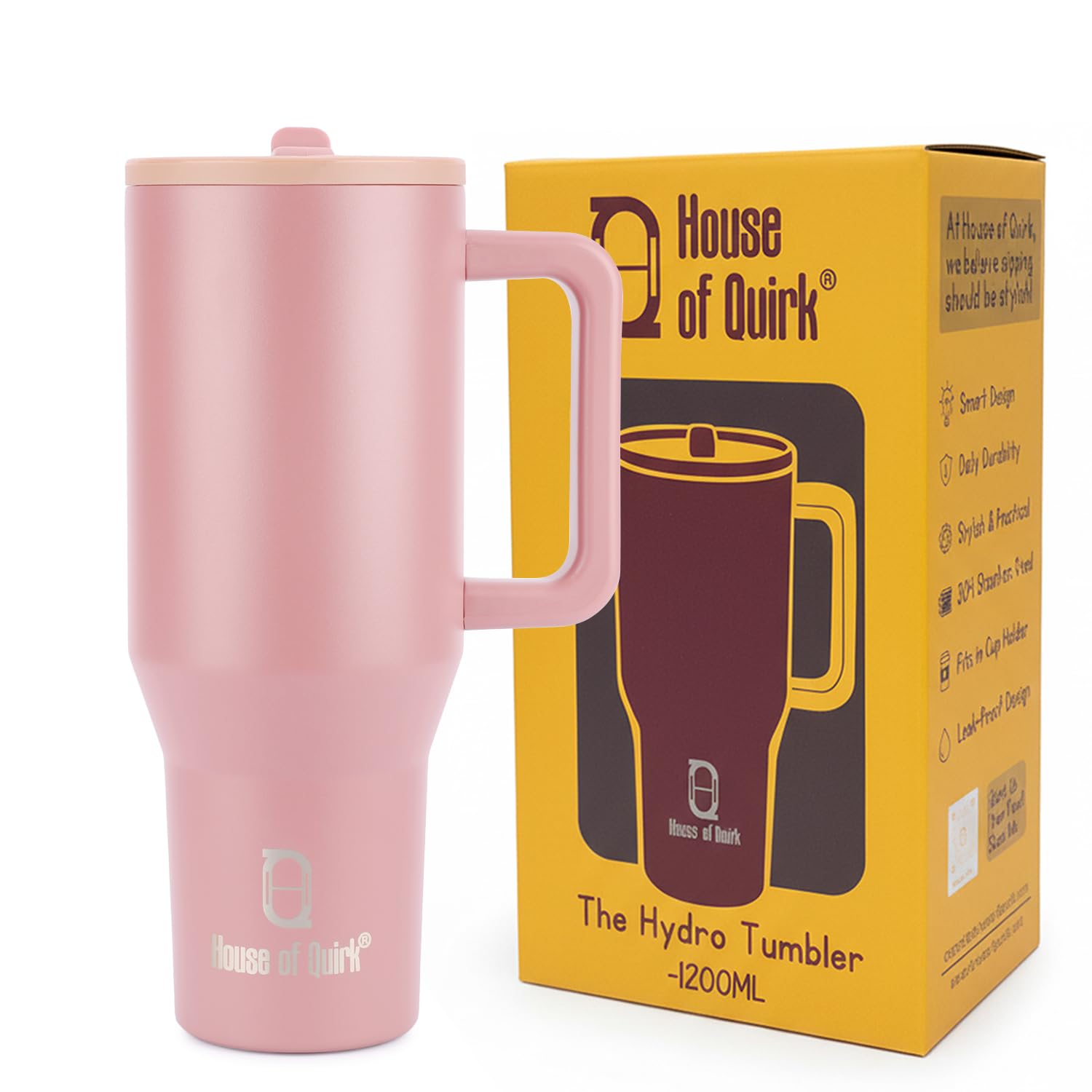 1200ML Tumbler with Handle & Simple Flip Straw