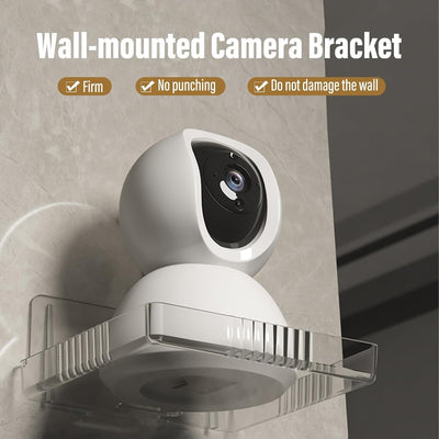 Plastic Wall Camera Stand Holder Shelf Mount (Transparent)