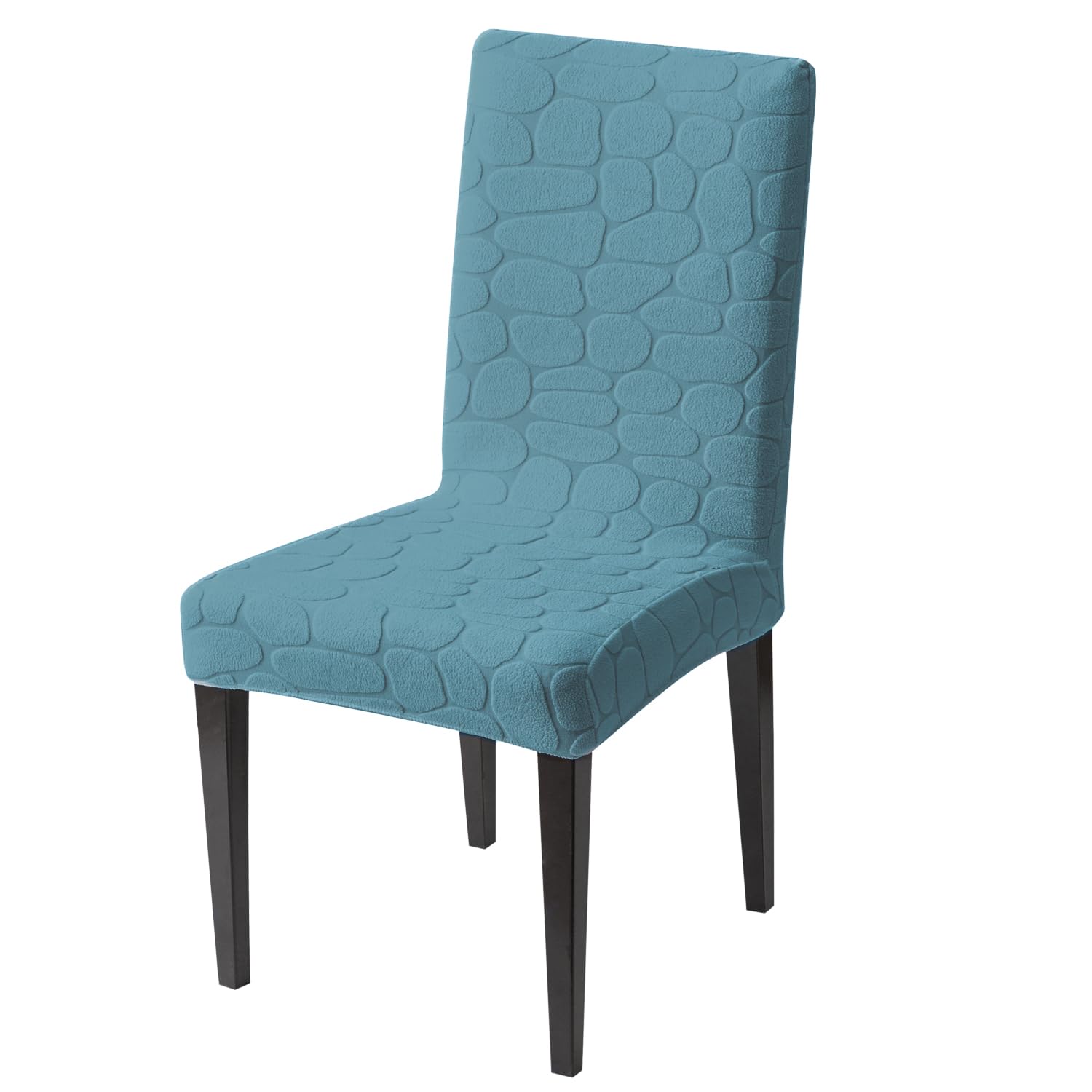 Premium Stretch Dining Chair Covers – 220 GSM Thick Jacquard Fabric- Light Blue