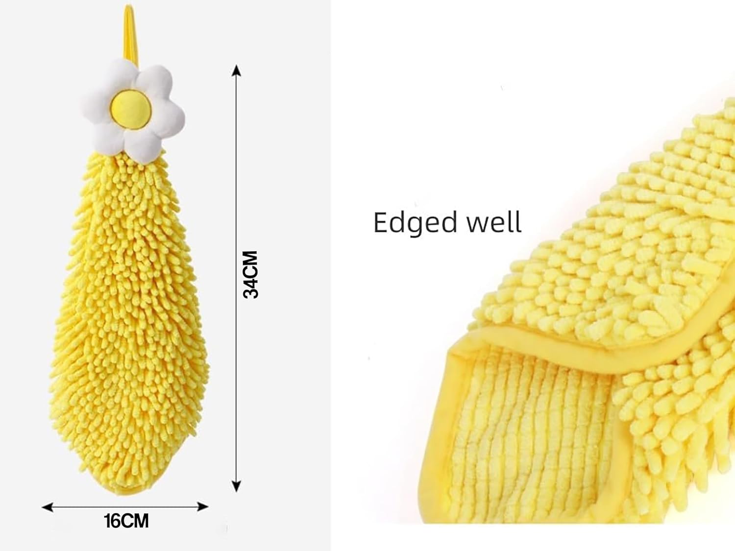 3 Pack Hand Towels with Hanging Loop