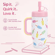 530ML Kids Tumbler Stainless Steel with Handle & Lid