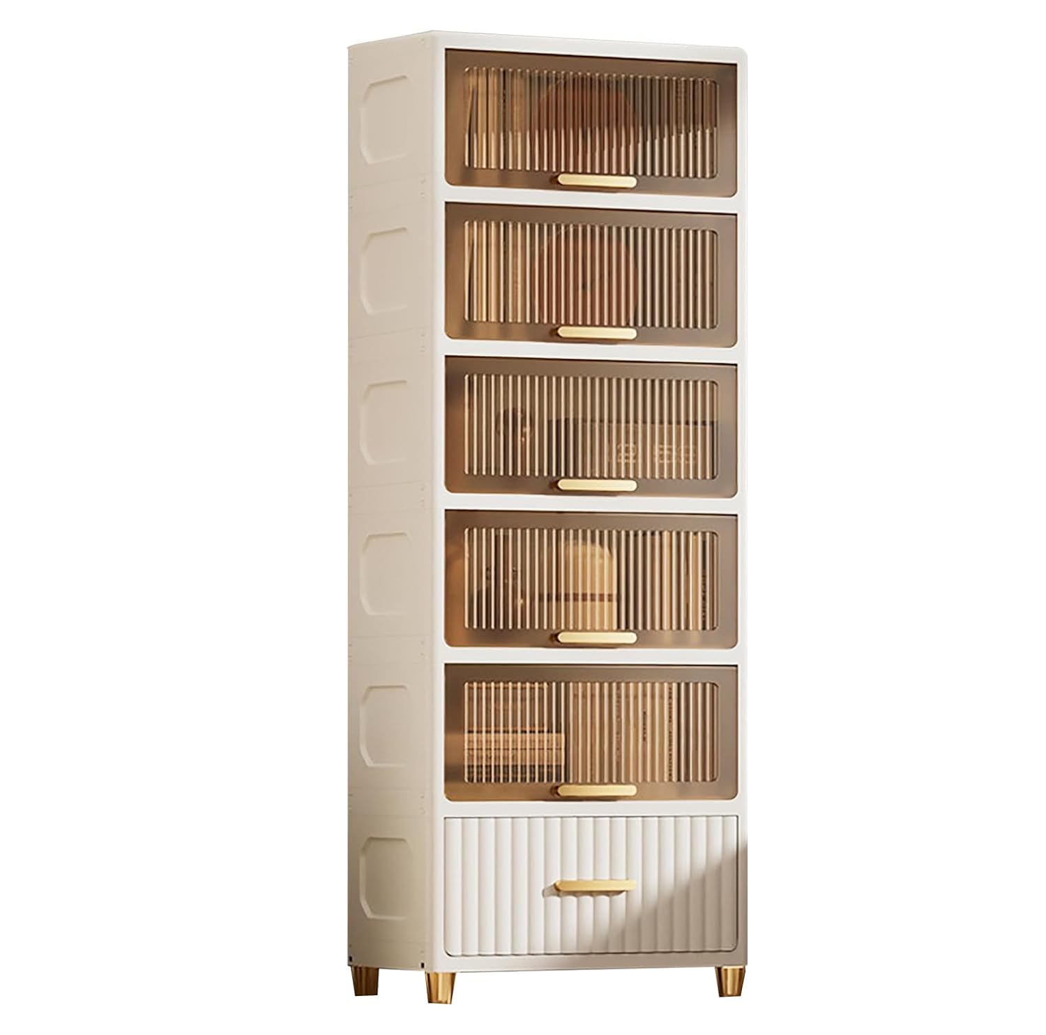 Bathroom Storage Cabinet – Freestanding Organizer with Drawers & Shelf (White,6 Layer 50CM)