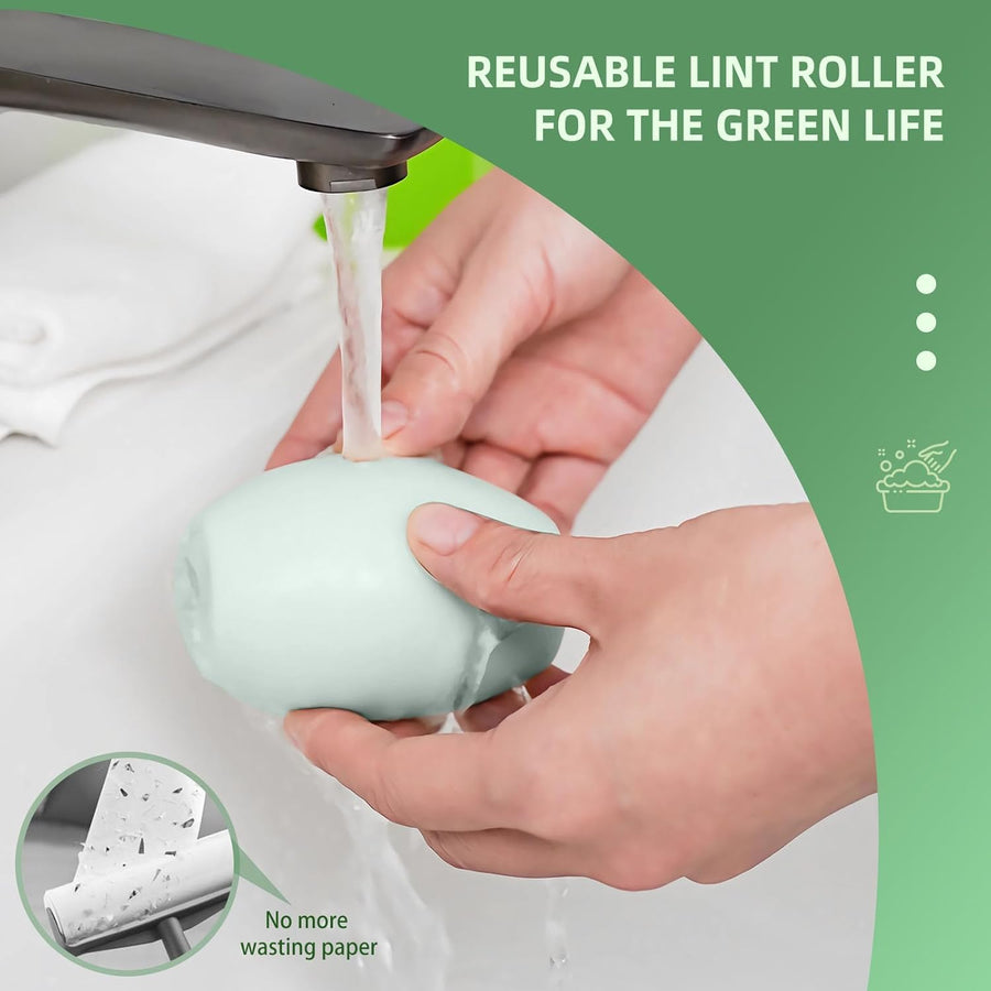 Reusable Mini Lint Roller – Washable Pet Hair Remover for Clothes & Travel