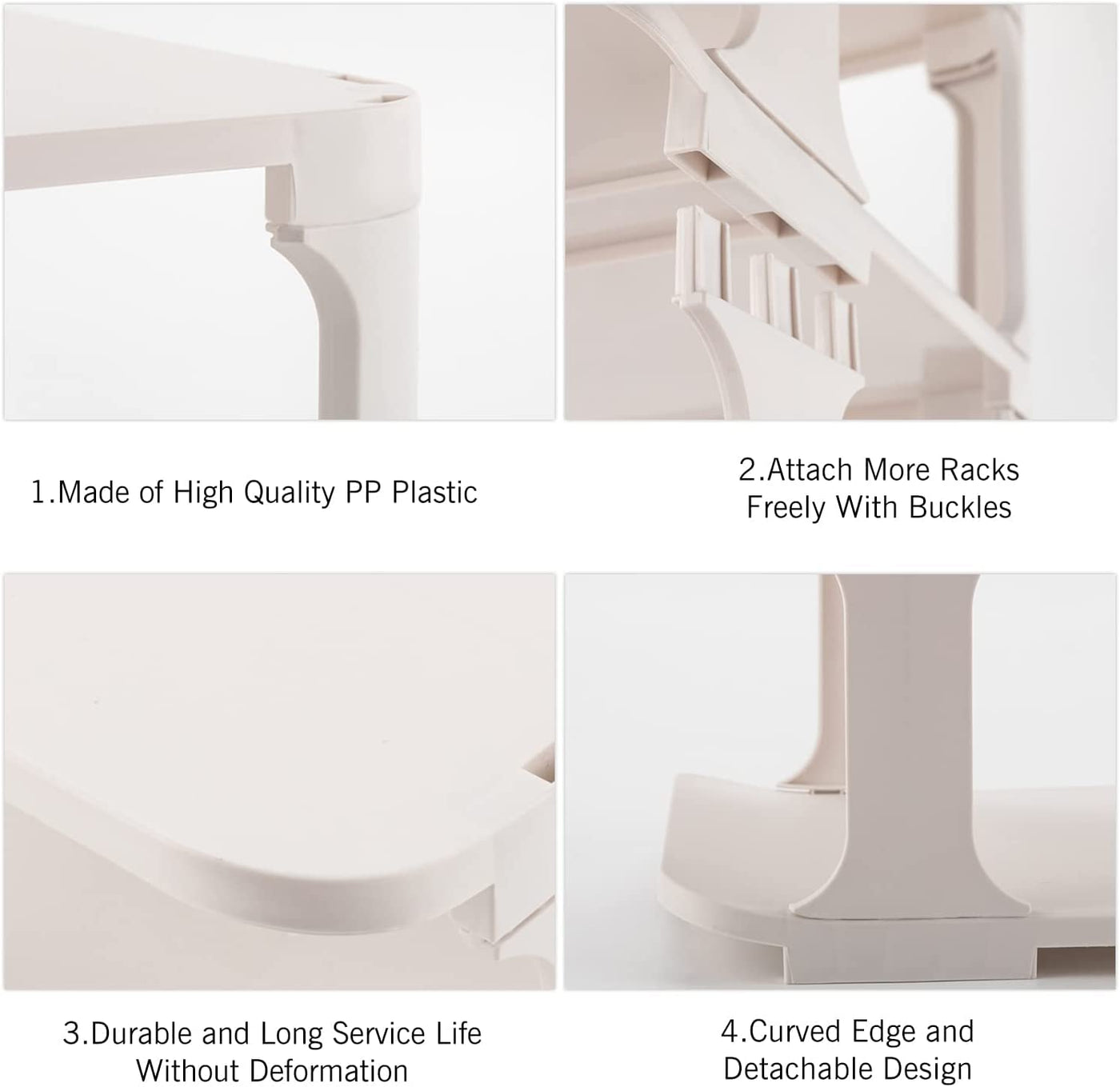 6 Layer Foldable Narrow Shoe Rack- White