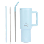 Stainless Steel Vacuum Tumbler with Straw and Lid & Handle - (1200 ML) (Solid colors)
