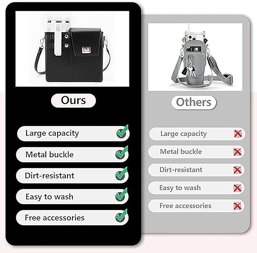 Crossbody Tumbler Holder with Purse Compartment