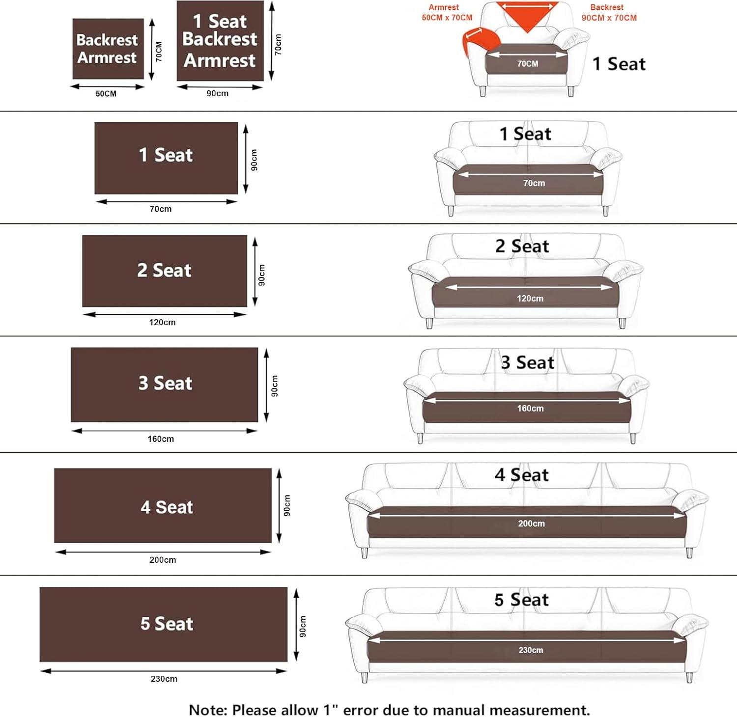 Sofa Cover Mat Autumn Pattern Chenille Fabric (Tan)