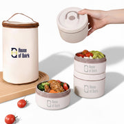 304 Stainless Steel Bento Lunch Box – 3 Stackable Containers (2×420ml + 1×620ml) with Insulated Case