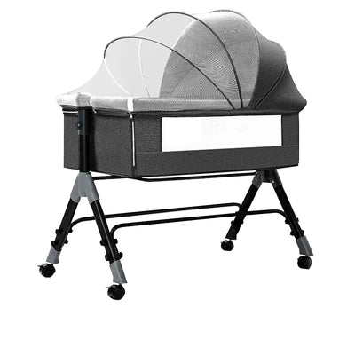 3 in 1 Baby Bed Portable Bassinet for Newborn Infant Baby with Storage Basket - (Charcoal)