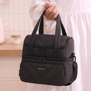 14L Double Decker Insulated Lunch Bag with Cup Holder