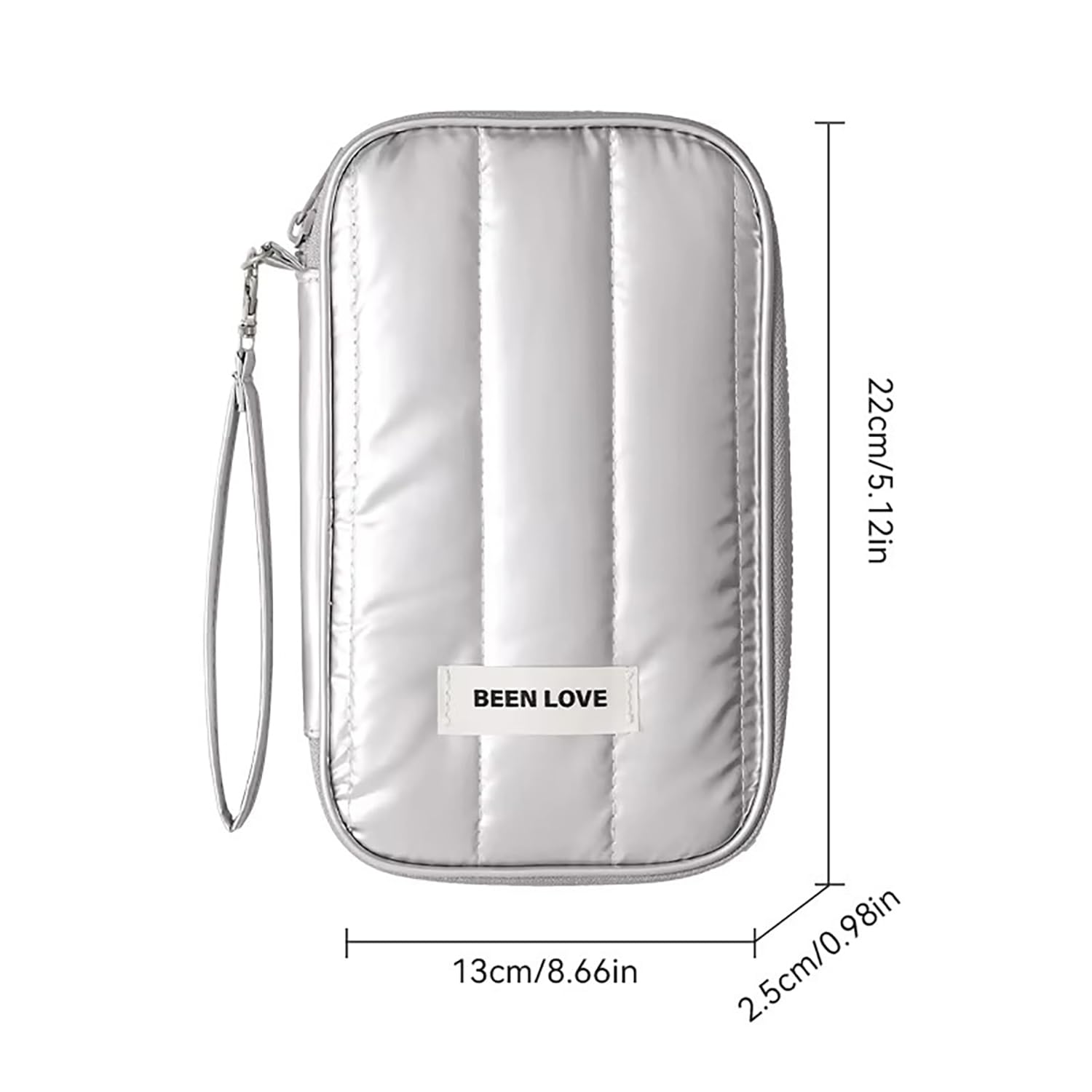 Travel Passport Pouch – Lightweight Anti-Theft Passport Organizer (Silver)
