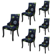 Wingback American Side Chair Slipcover-Tropical Teal
