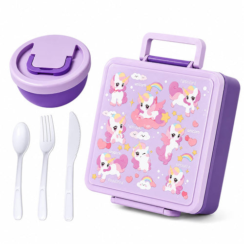 Dinosaur Print Bento Lunch Box, 1800ml with 300ml Removable Bowl