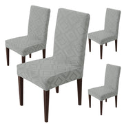 Stretchy Universal Jacquard Fabric Diamond Texture 220 GSM Chair Cover-Stone