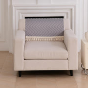Zenith Luxury Chenille Sofa Mat - Grey Chenille Fabric 1 Pc