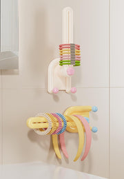 L-Shaped Hair Accessory Storage Rack | Wall-Mounted Hair Tie, Headband & Scrunchie Organizer