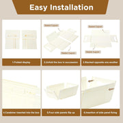 Retractable Plastic Storage Bins With Handles- Large