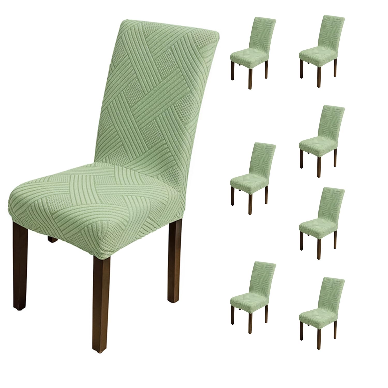 Universal Fit Elegant Jacquard Chair Cover – 220 GSM Stretch Fabric (Green)