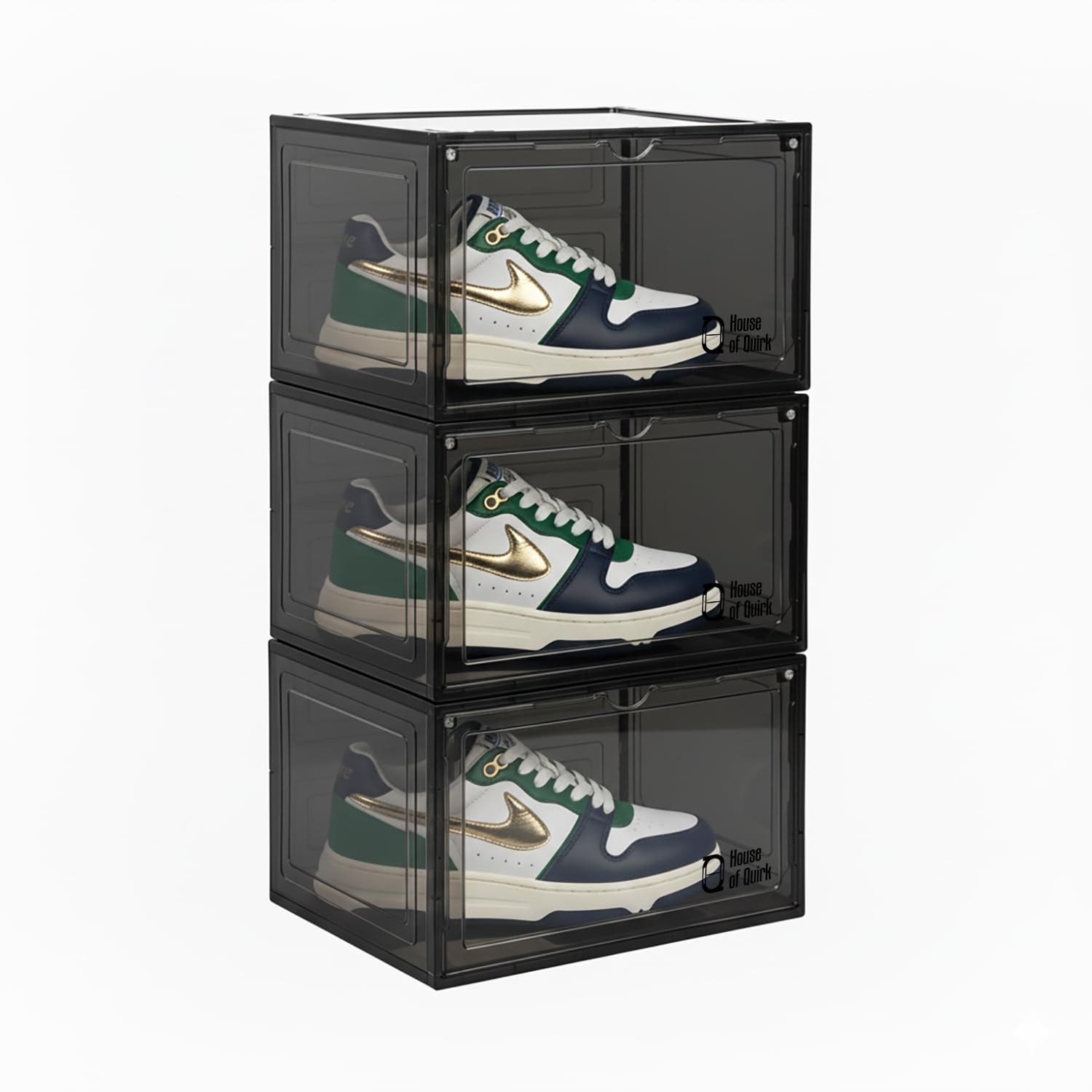 Shoe Storage Organizer Boxes Black