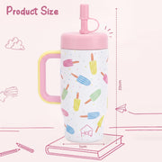 530ML Kids Tumbler Stainless Steel with Handle & Lid