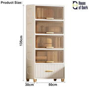 Bathroom Storage Cabinet – Freestanding Organizer with Drawers & Shelf (White,50CM)