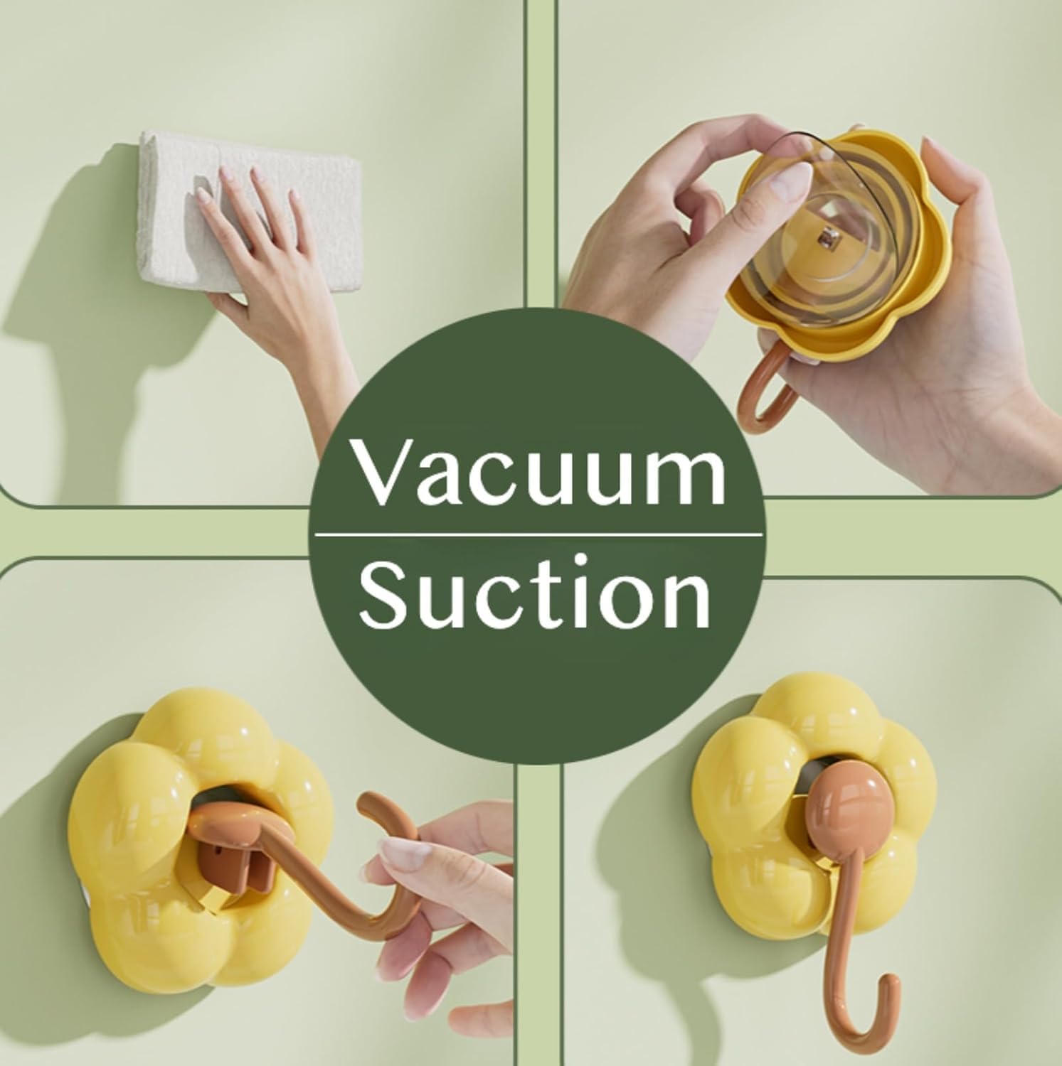 No-Trace Suction Cup Wall Hooks – 3-Pack Reusable & Heavy-Duty (Multicolor)