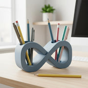 Dual-Purpose Pen & Pencil Holder, Nest Design Desk Organizer, Multipurpose Stationery Stand for Office, Home & Study (Grey)