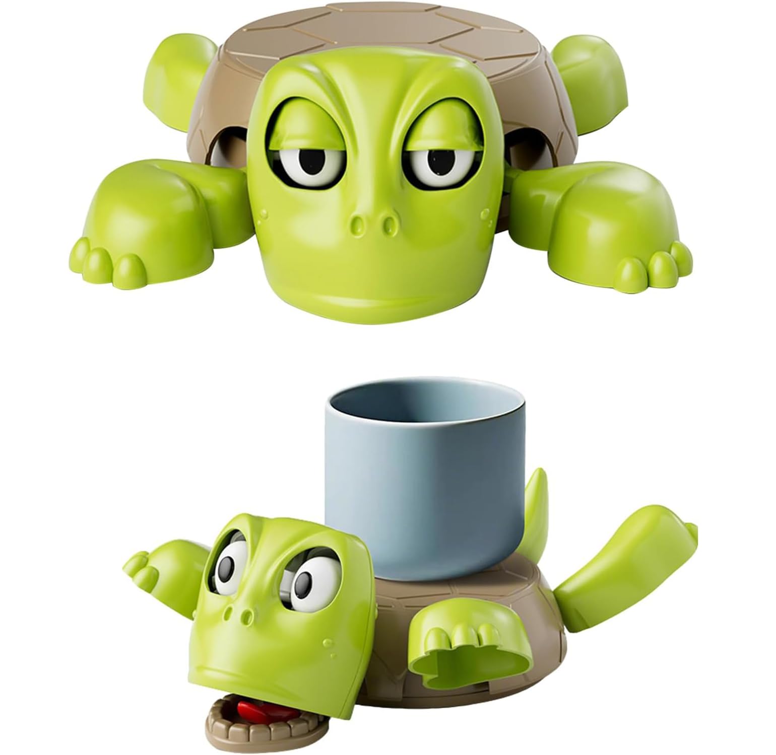 Turtle Coasters – Funny 3D Cup Coaster,Turtle Design (Brown/Light Green)