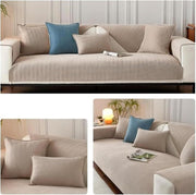 Herringbone Chenille Sofa Cover Set – 3 Pcs (2pc Armrest Covers 50x70cm + 1pc Seat Cover) Beige
