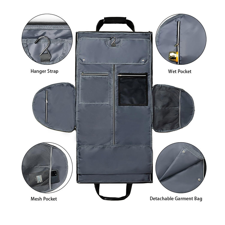 Garment Bags for Travel Convertible Carry on Garment Bag (Black)