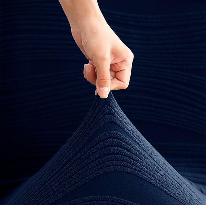 Stretchy Universal Jacquard Waterproof Chair Cover (Navy Blue)