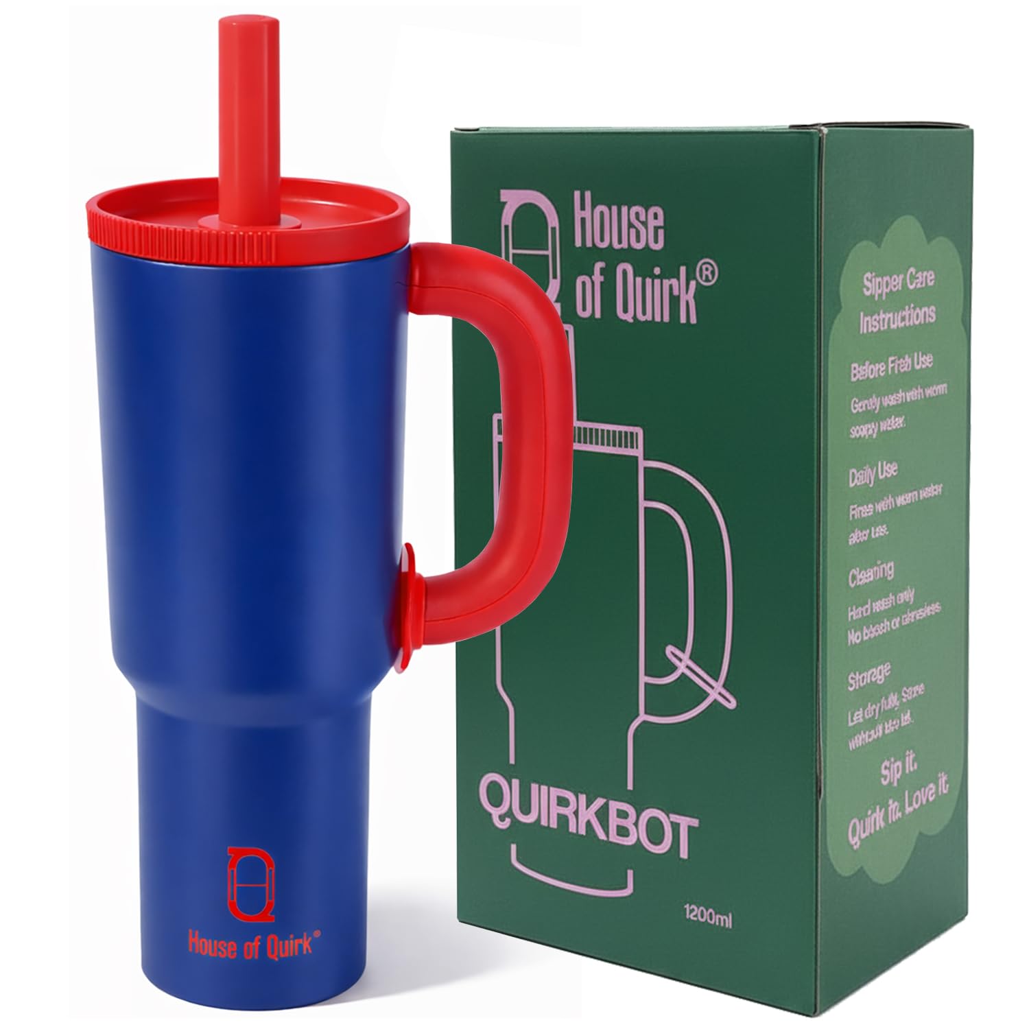 1200ml Insulated Stainless Steel Tumbler with Handle