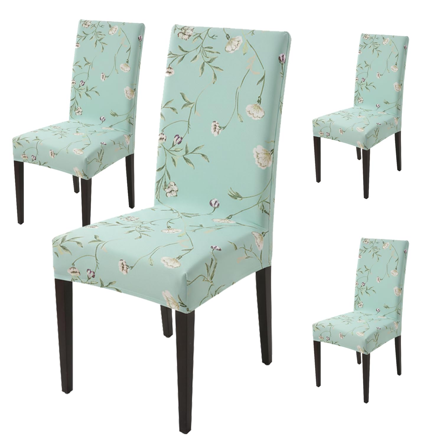 Elastic Chair Cover Stretch Removable Washable (Green Autumn)