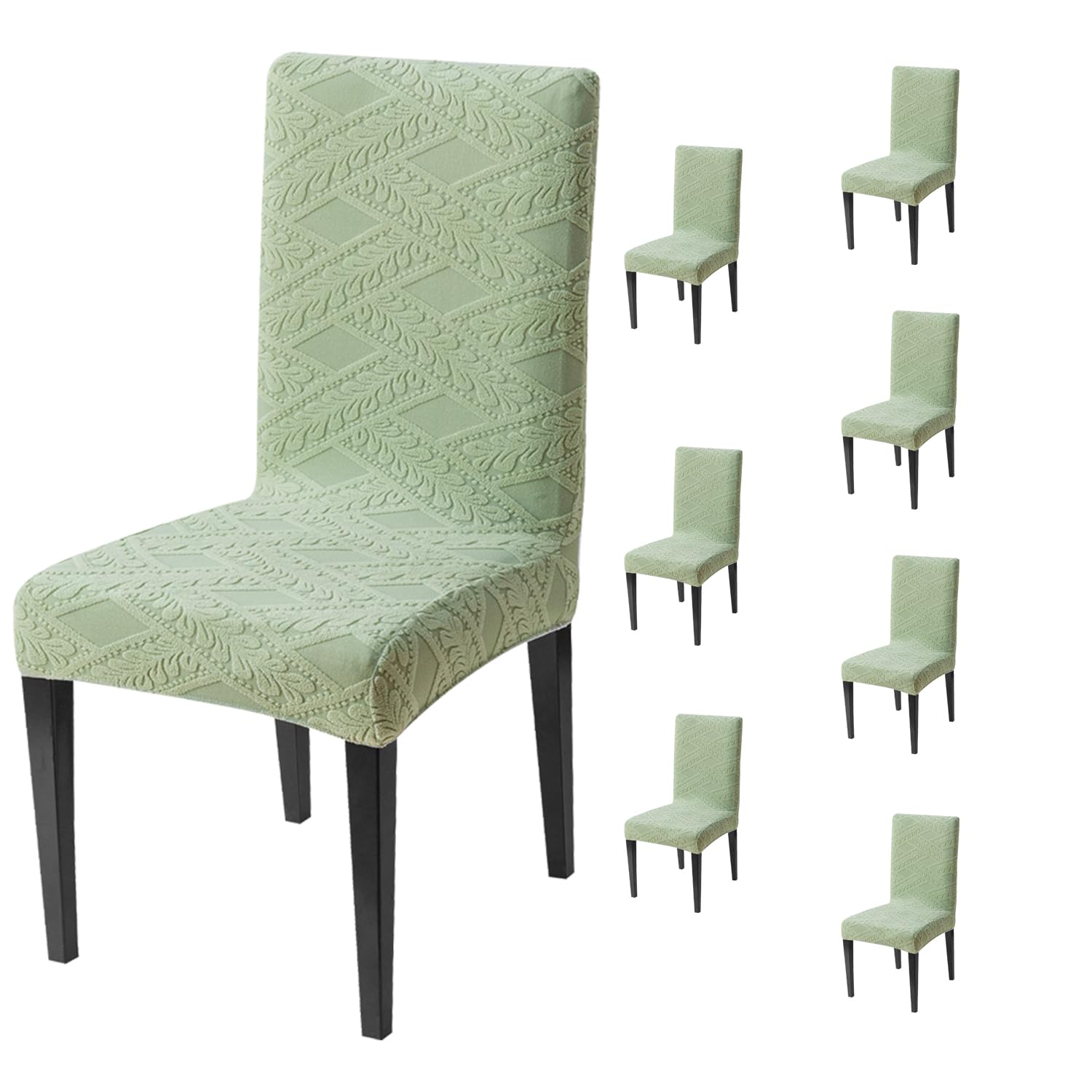Universal Fit Stretchable Jacquard Chair Cover – 220 GSM Green
