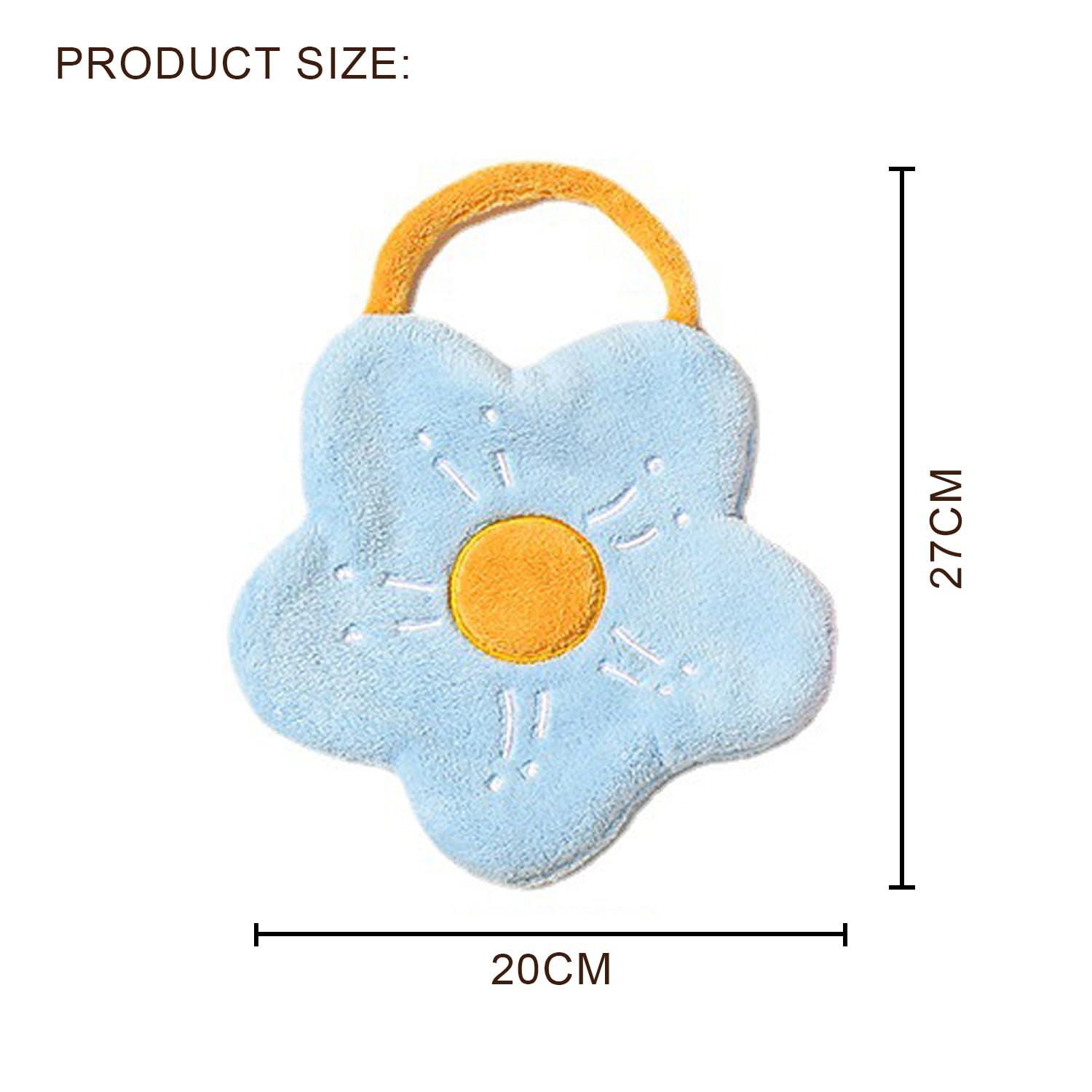 Flower Shaped Hanging Towels Soft Coral Fleece Hand Towels (Set of 2)