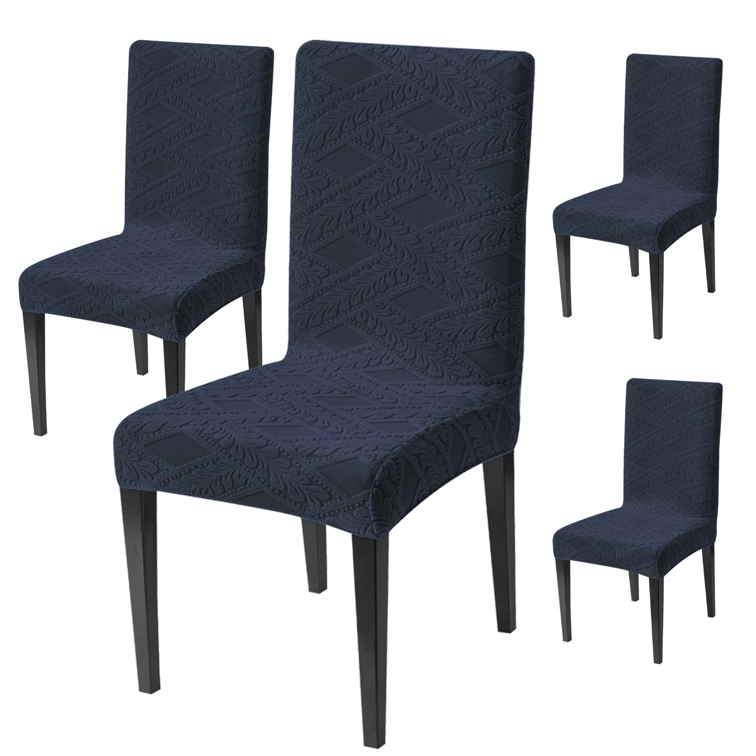 Stretchable Jacquard Chair Cover – 220 GSM-Navy