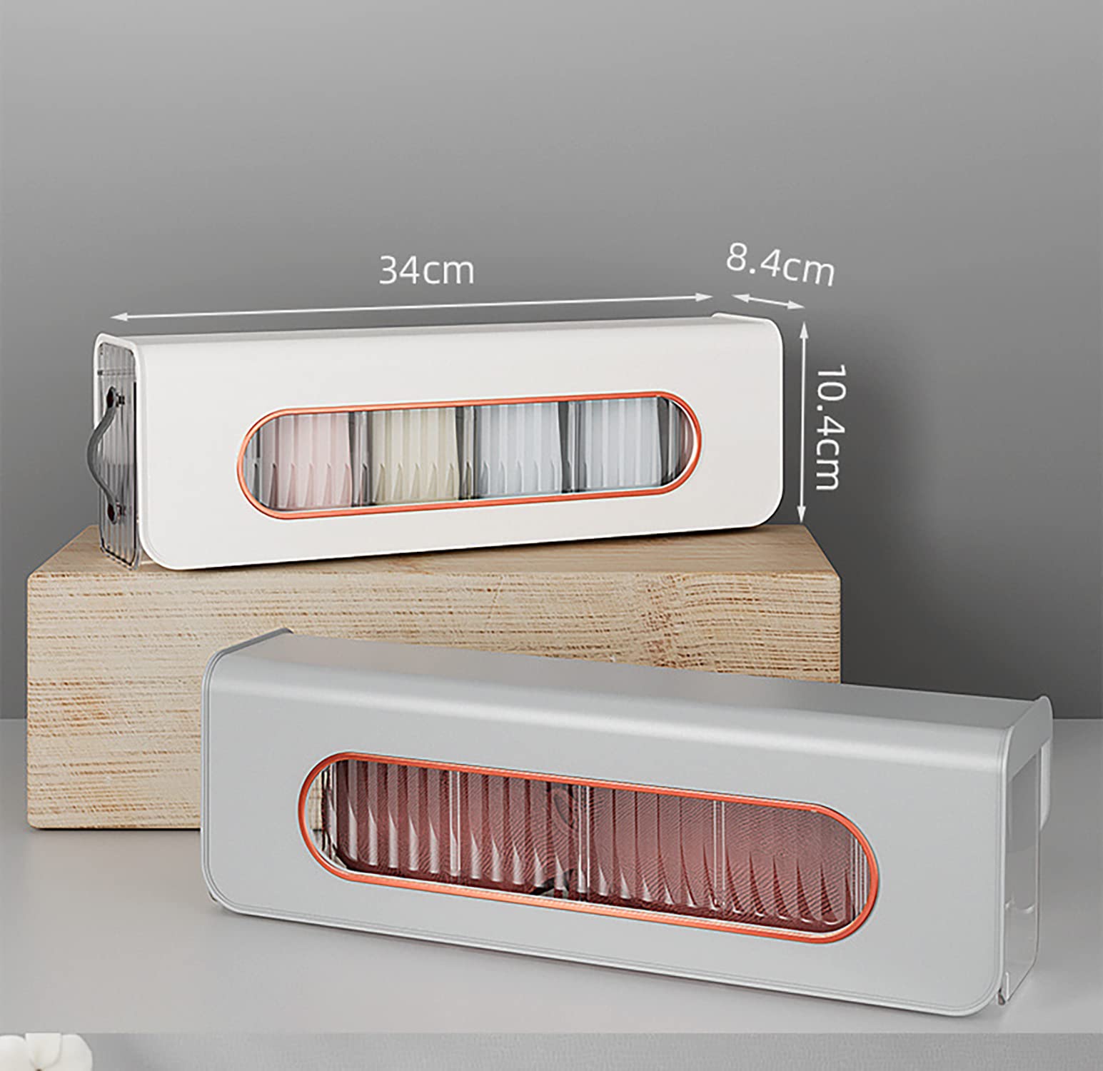 6 Cell Drawer Wall Mount Storage Boxes and Plastic Organizers