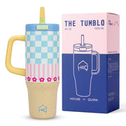 1200ML Stainless Steel Tumbler with Handle & Pop-Up Lid (Printed)