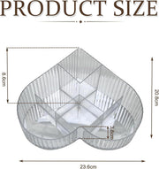 Heart Shape Cosmetic Storage Tray – Makeup Organizer, Large Capacity