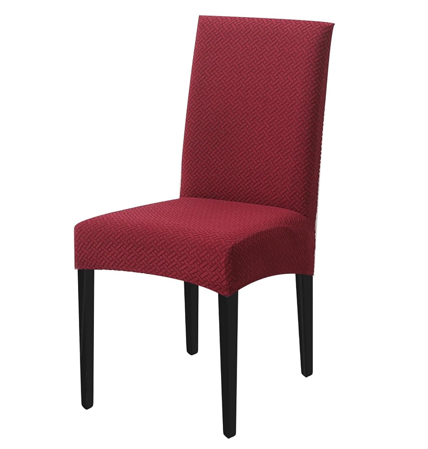 Elastic Jacquard Chair Cover Stretch Removable (Maroon)
