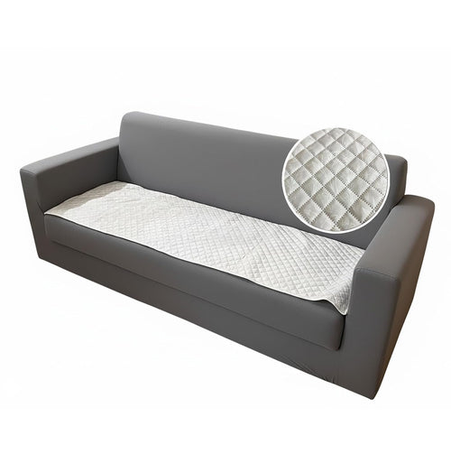 Printed Sofa Cover for Indian Sofa Set Quilted, Washable & Durable (Beige Stem)